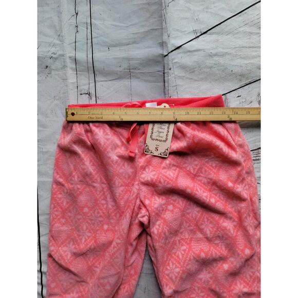 New Mayfair Women's' Size S Pink Micro Fleece Pajama Lounge Pants - Picture 4 of 8